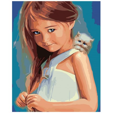 Maalaa numeroilla KTMK-girlwithcat